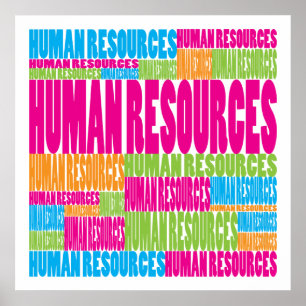 Póster Recursos humanos coloridos