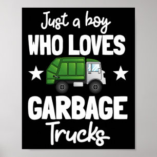 Póster Recycling Garge Truck Recycle Trash Collector Eart