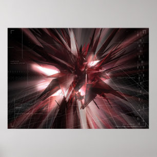 Póster red abstract