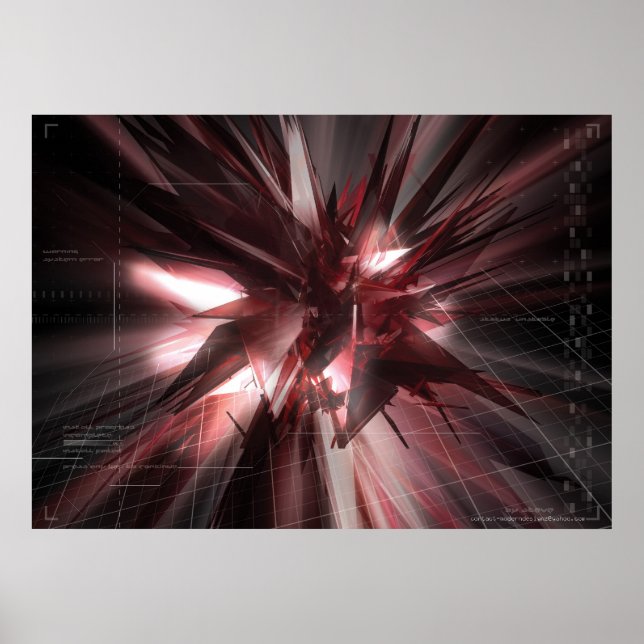 Póster red abstract (Frente)