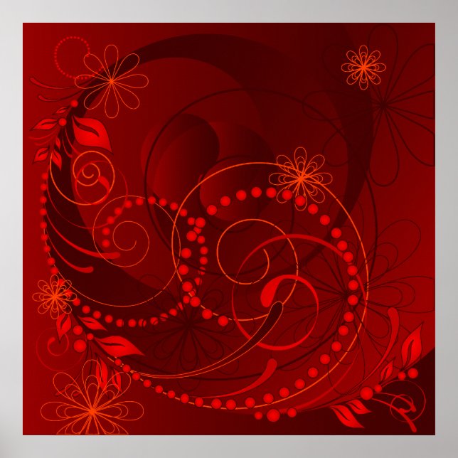 Póster red abstract (Frente)