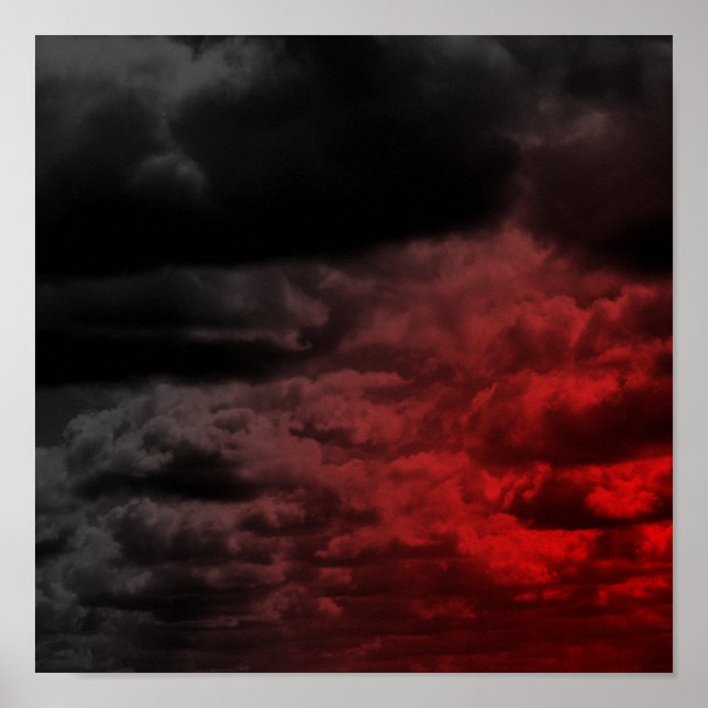 Póster Red and Black Clouds Poster (Frente)