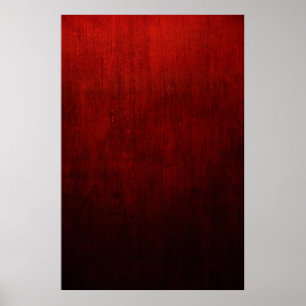 Póster Red and black floral textile