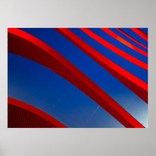 Póster Red and blue digital wallpaper