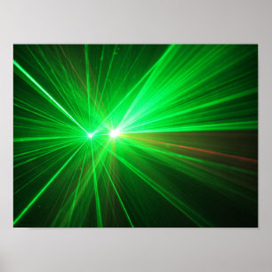 Póster Red and Green Laser Lights