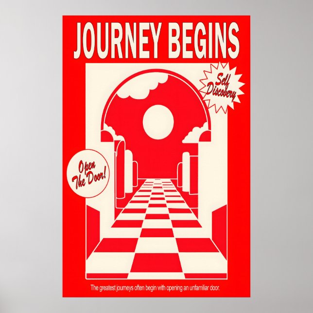 Póster Red Archway Art Print Journey Begins (Frente)