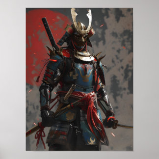 Póster Red Badass Samurai