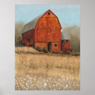 Póster Red Barn View