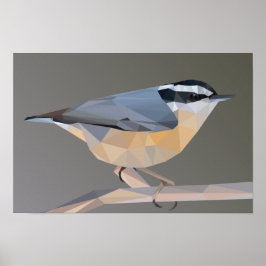 Póster Red-breasted Nuthatch Landscape Poster