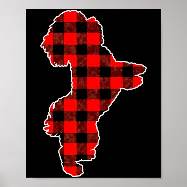Póster Red Buffalo Plaid Pajama Westie Christmas Dog Love (Frente)