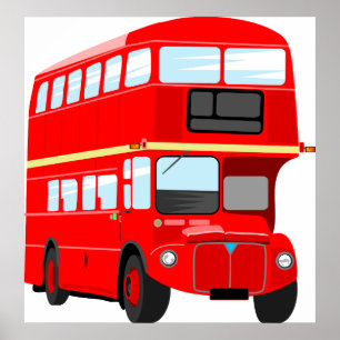 Póster Red Bus