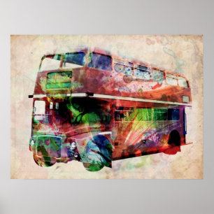 Póster Red Bus de Londres