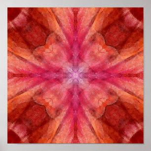 Póster red caleidoscope