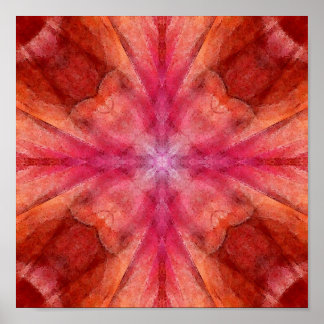 Póster red caleidoscope