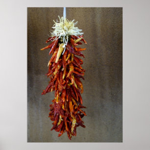 Póster Red Chile Ristra