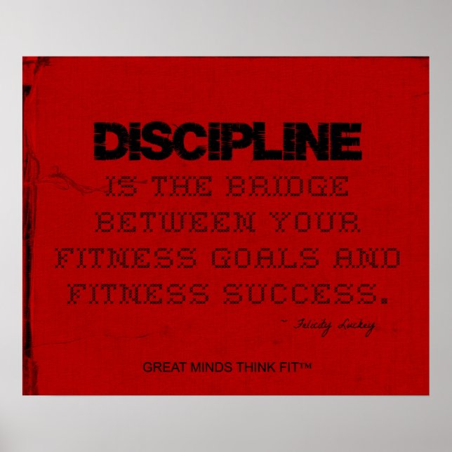 Póster Red Cloth Black Thread Fitness Discipline (Frente)