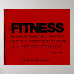 Póster Red Cloth Black Thread Fitness Motivation