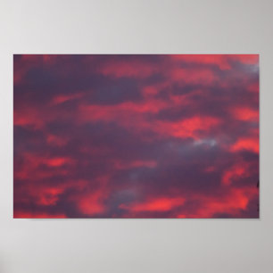 Póster Red Cloud Sunset, Ohio