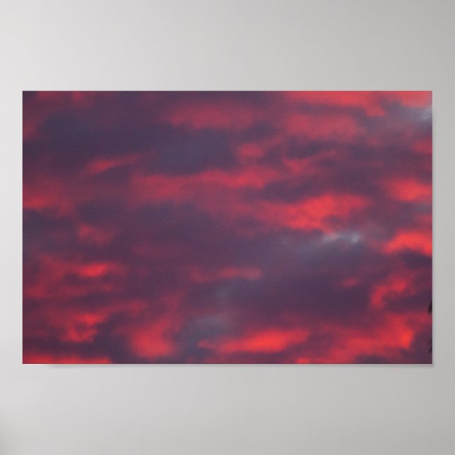 Póster Red Cloud Sunset, Ohio (Frente)