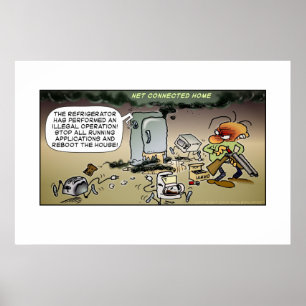 Póster Red conectada a casa