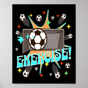 Póster Red de Acción de Fútbol Ejercicio Explosión Motiva