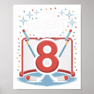 Póster Red De Hockey Y Palos Es Genial Ser 8 