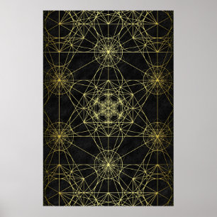 Póster Red del cubo de Metatron