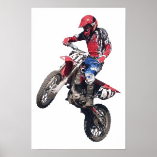 Póster Red Dirt Bike