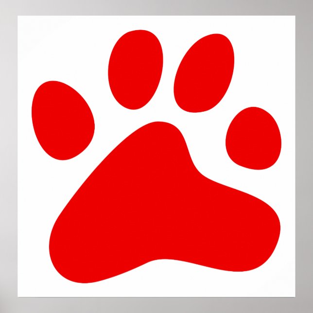 Póster Red Dog Paw (Frente)
