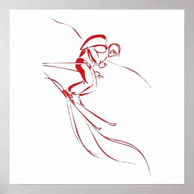 Póster Red Downhill (Frente)