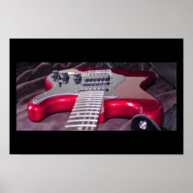 Póster Red Electric Guitar (Frente)