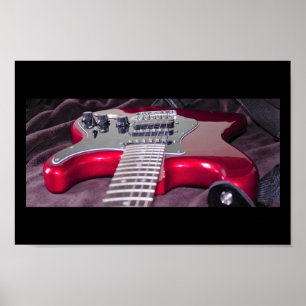 Póster Red Electric Guitar