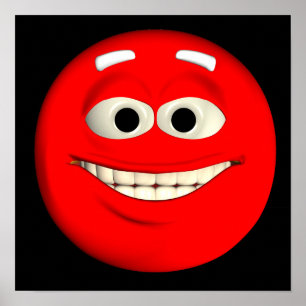 Póster Red Emoticon