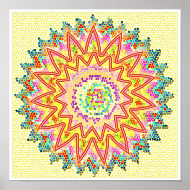 Póster Red Energy Sparkling Healing Chakra (Frente)