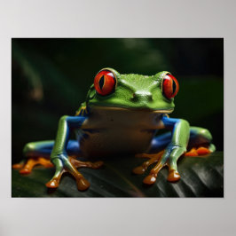 Póster Red eyed tree frog