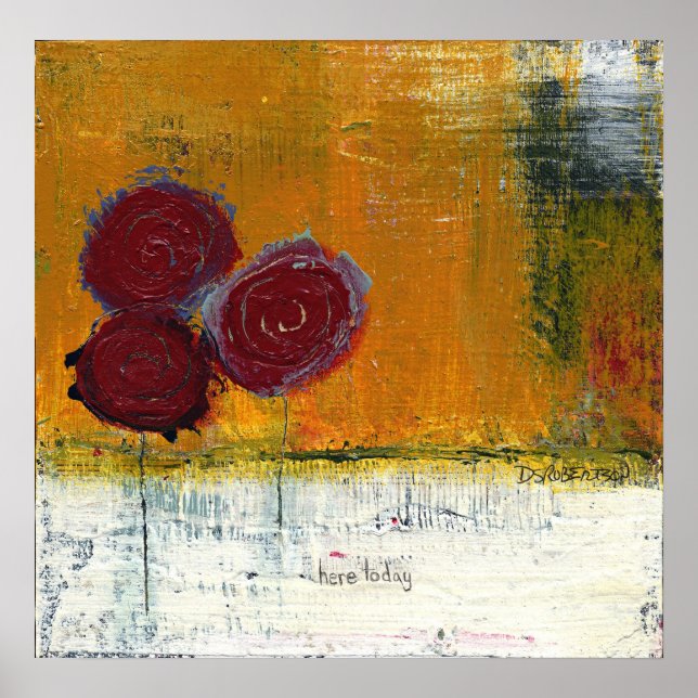 Póster Red Floral Bouquet Art Print by Dan Robertson (Frente)