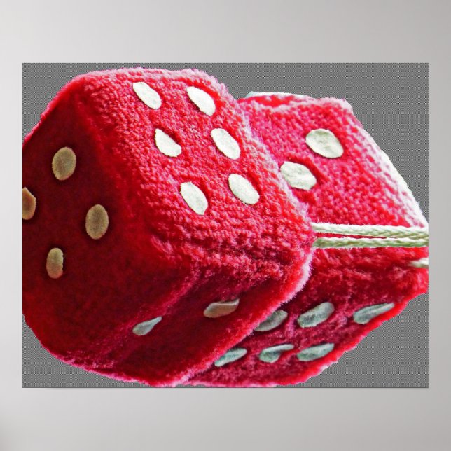 Póster Red Fuzzy Dice (Frente)