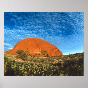 Póster Red Glow of the Famous Ayers Rock in the Outback