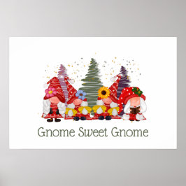 Póster Red Green Gnomes Elf Gnome Sweet Gnome