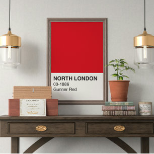 Póster Red Gunner del Norte de Londres - Ancho completo