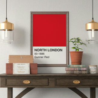Póster Red Gunner del Norte de Londres - Ancho completo