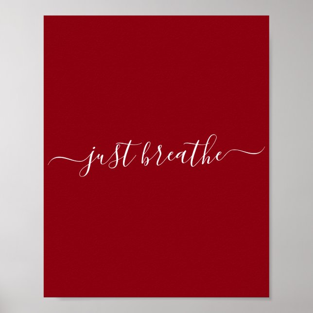 Póster Red Just Breathe Script Poster (Frente)