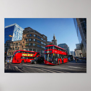Póster Red London Bus