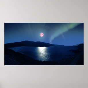 Póster Red Moon Aurora