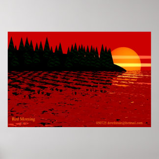 Póster Red Morning (print)