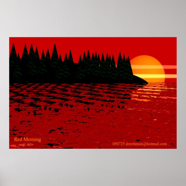 Póster Red Morning (print) (Frente)