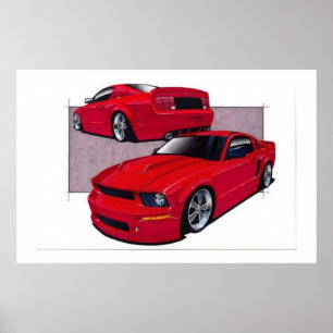 Póster Red Mustang Poster