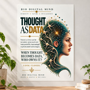 Póster Red Neural de Pensamiento como Datos IA Humana