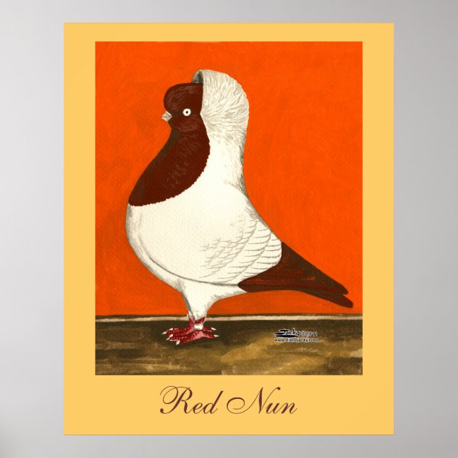 Póster Red Nun Pigeon (Frente)