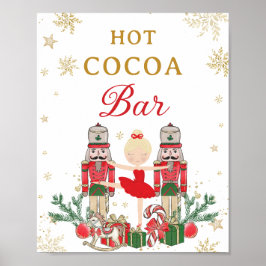 Póster Red Nutcracker Winter Onederland Hot Cocoa Bar